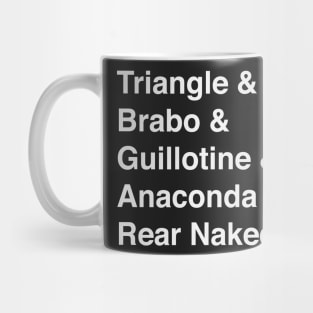 BJJ Choke Helvetica List Mug